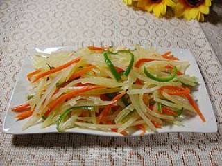 Refreshing Small Cold Dish------【sliced Potato with Cold Salad】 recipe