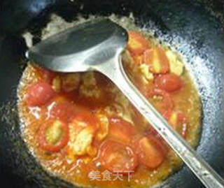 Stir-fried Rice Cake with Cherry Tomato and Egg recipe