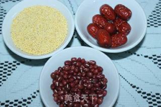 #稻#red Beans, Red Dates and Millet Porridge recipe