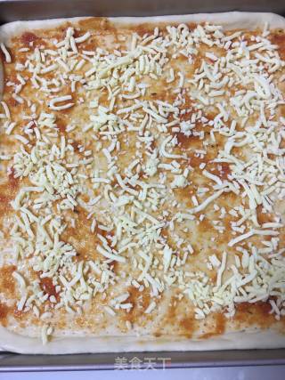 Square Bacon Ham Pizza recipe