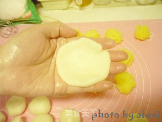 Snowy Mooncakes with Custard Filling recipe