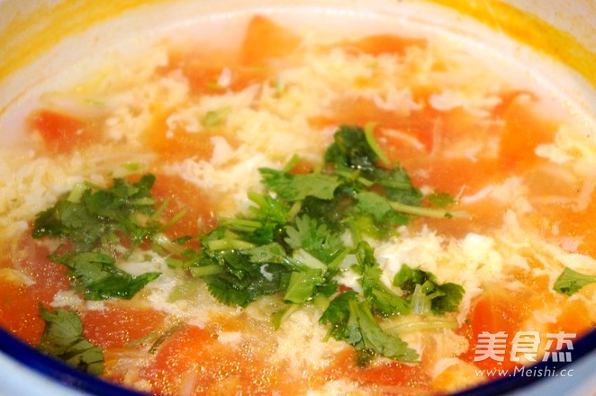 Tomato Egg Drop Soup recipe