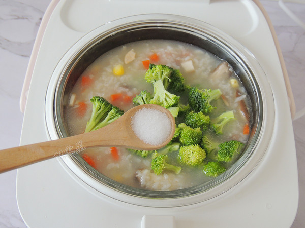 Assorted Ham and Vegetable Porridge recipe