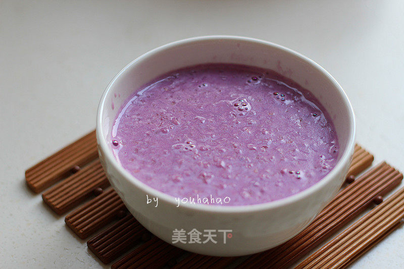 Purple Sweet Potato Oat Milk Soup recipe