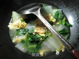 Spinach Egg Boiled Winter Melon recipe