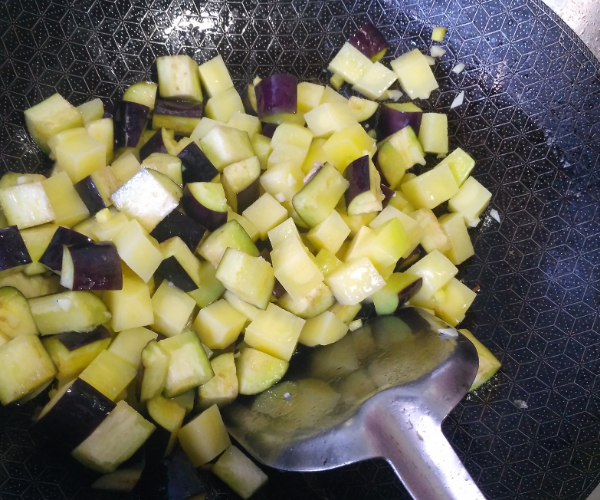 Braised Eggplant and Potatoes recipe