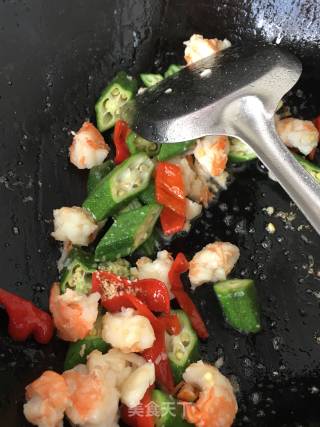 Fried Shrimp with Okra recipe