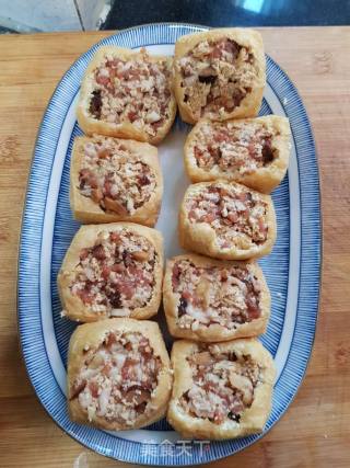 Tofu Stuffed with Mushrooms and Minced Meat recipe