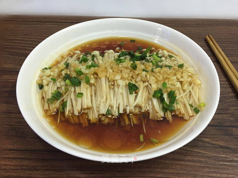 Enoki Mushroom with Garlic recipe