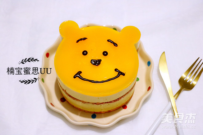 Cute Face of Colorful Fruit Bear Mousse recipe