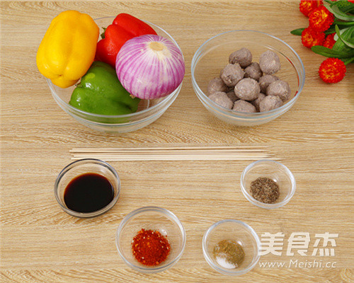 How to Make Colorful Beef Balls with Ingredients recipe