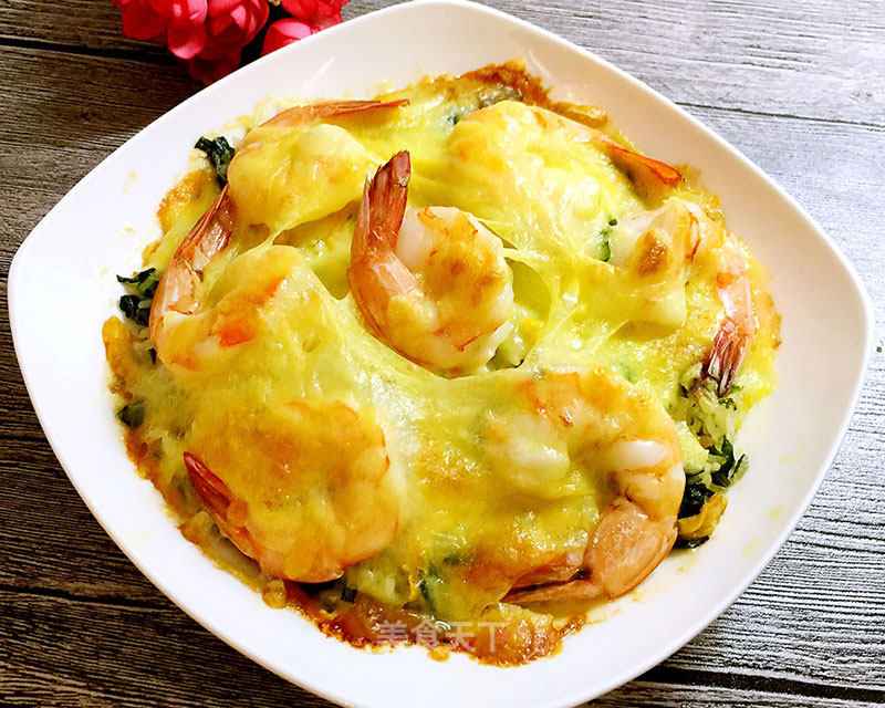 Shrimp and Cheese Baked Rice
