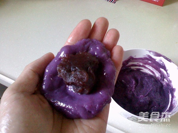 Purple Sweet Potato Glutinous Rice Cake recipe