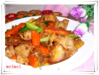 Stir-fried Pork with Radishes recipe