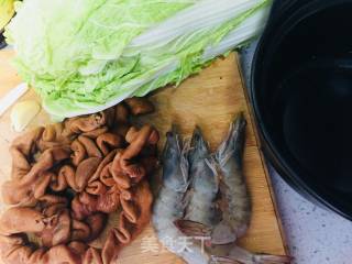 Serving Food ~ Stewed Large Intestine with Cabbage (fresh and Oil-free Version) recipe