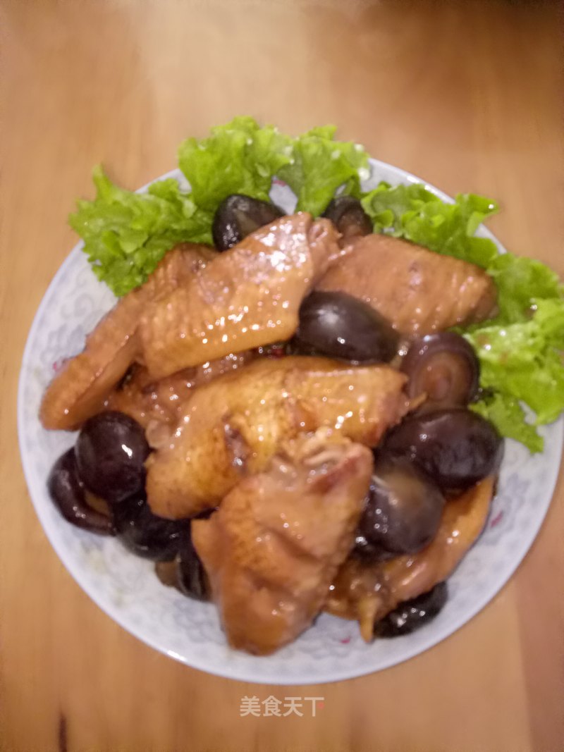 Stewed Chicken Wings with Mushrooms recipe