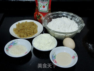 Pork Floss Bread with Tomato Sauce recipe