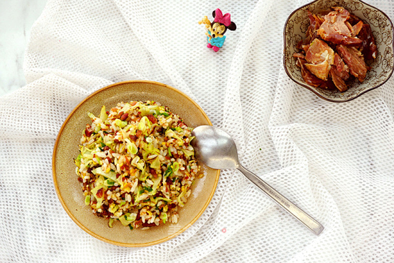 Scallion-flavored Bacon Fried Rice
