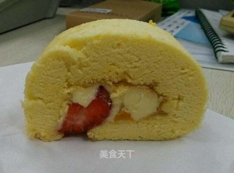 #四session Baking Contest and It's Love to Eat Festival#yellow Peach Cream Cake Roll recipe