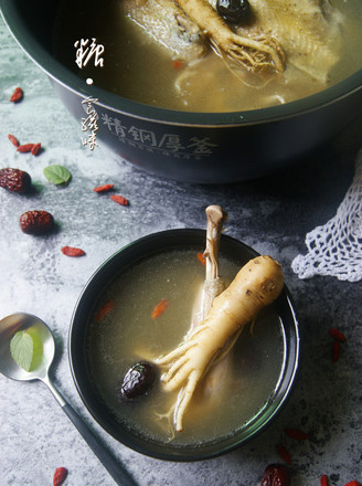 Tonic Fresh Ginseng Will Not Get Hot in Winter [fresh Ginseng Chicken Soup] recipe