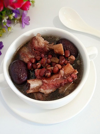 Poria and Red Bean Stewed Pork Ribs Soup recipe