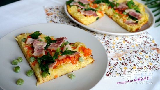 Colorful Potato Shreds Breakfast Pie recipe