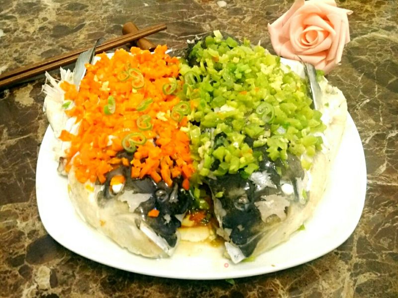 #trust之美#two-color Chopped Pepper Fish Head recipe