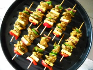 Oil-free Curry Skewers recipe