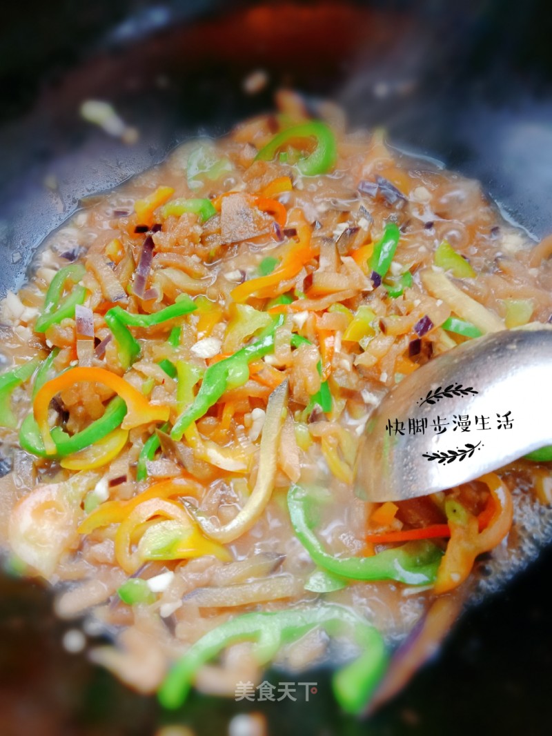 Stir-fried Eggplant with Double Peppers recipe