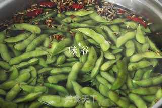 Spicy Poached Edamame recipe