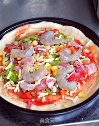 #the 4th Baking Contest and is Love to Eat Festival#shrimp and Bacon Pizza recipe