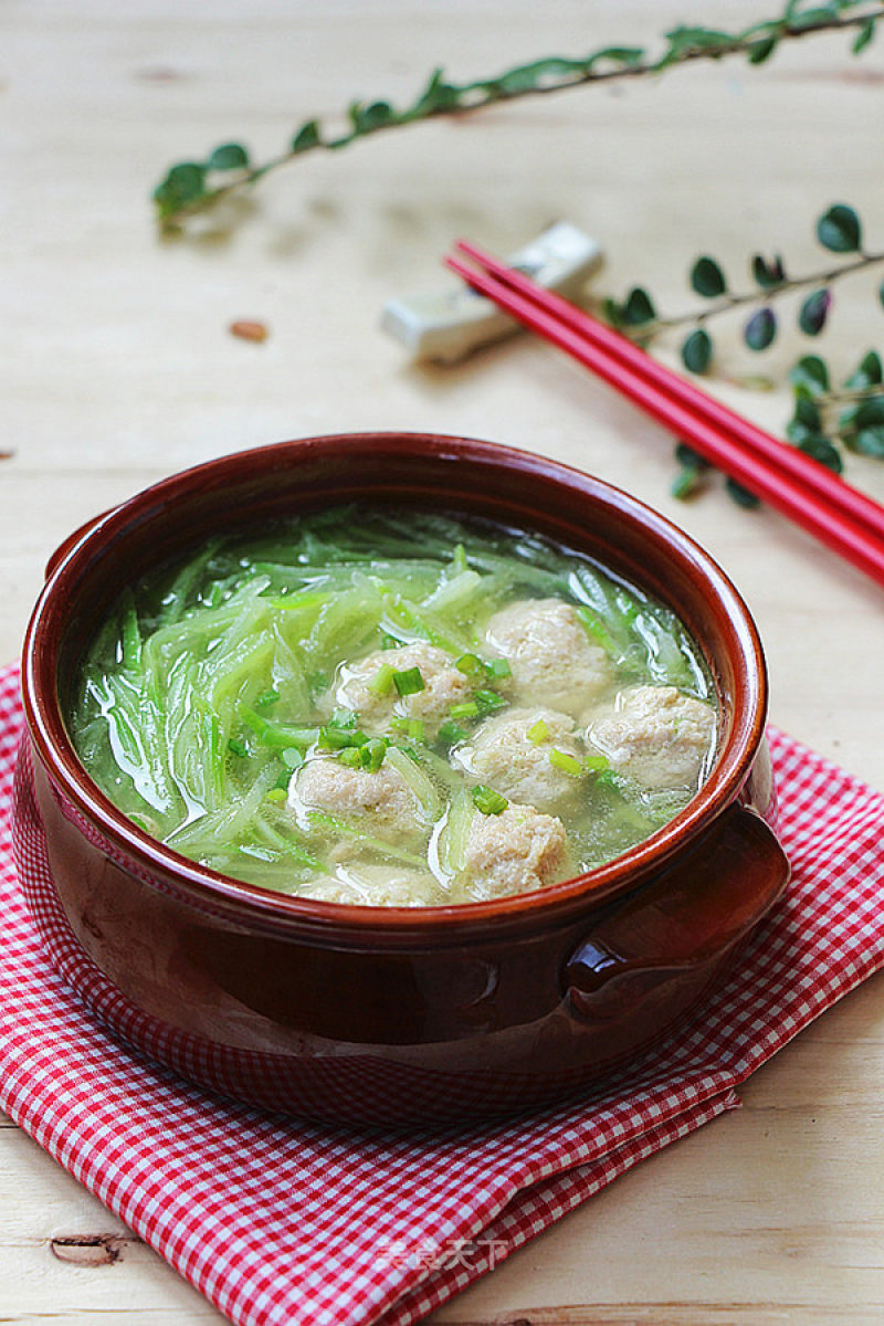 Green Radish Meatball Soup recipe