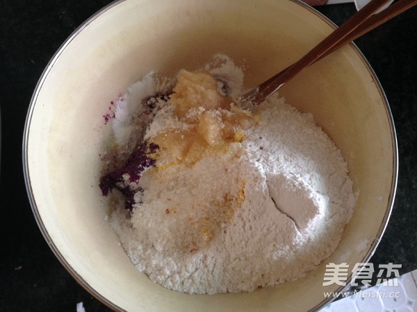 Coconut Purple Sweet Potato Cool Cake recipe