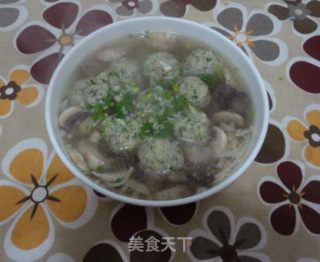 Shepherd's Purse Meatball Mushroom Soup recipe