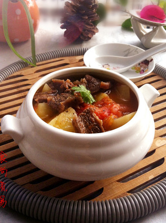 Stewed Beef Brisket with Tomato and Potato