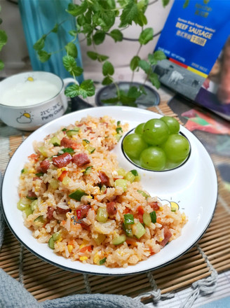 Fried Rice with Beef Intestines and Eggs recipe