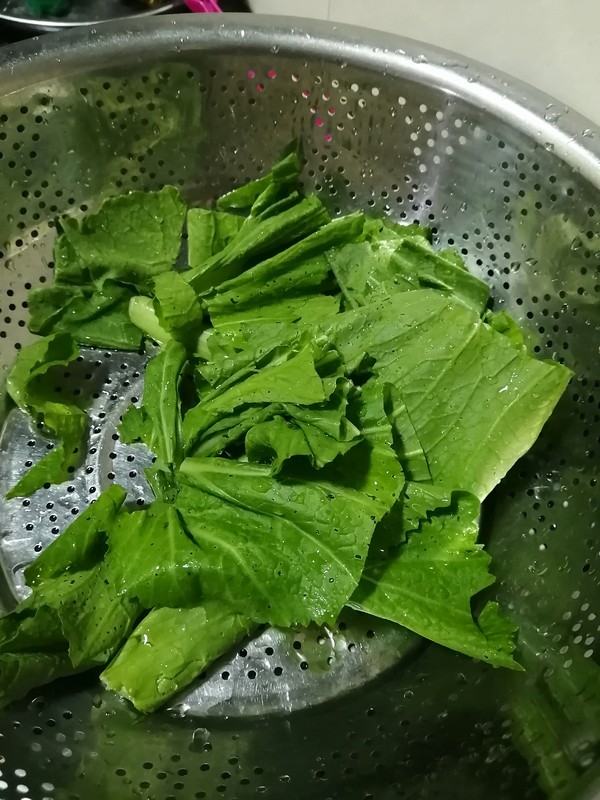 A Five-minute Breakfast~~fried Rice with Mustard Greens recipe