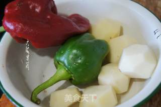 Pork Ribs Fried Green Pepper Potato Chips recipe
