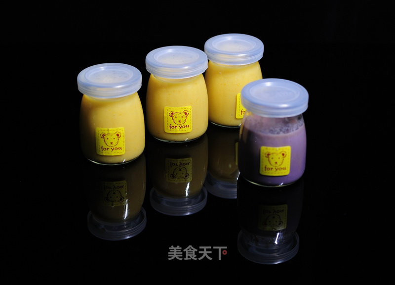 Mango Pudding and Purple Potato Pudding recipe