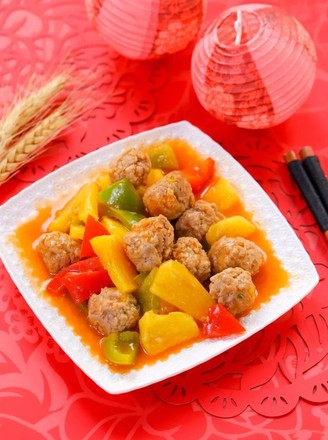 Sweet and Sour Pineapple Meatballs Baby Food Supplement Recipe