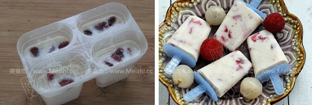 Lychee Bayberry Popsicle recipe