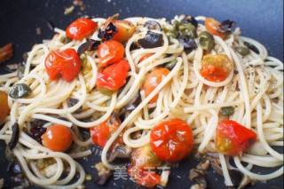 Spicy Tomato Sauce Pasta with Anchovies recipe