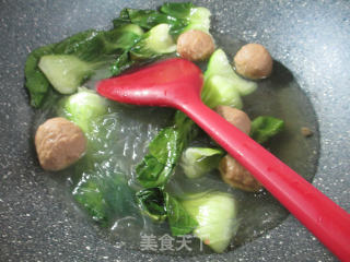 Vegetable Beef Balls Boiled Wide Noodles recipe