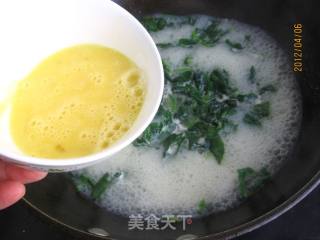 Spinach Haihong Egg Flower Soup recipe