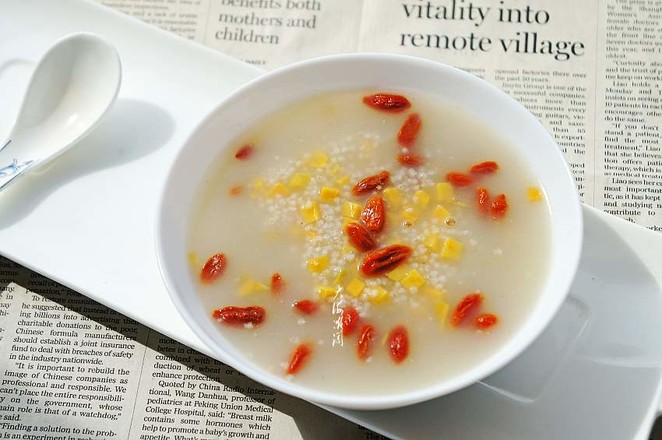 Black Millet Porridge with Sweet Potatoes and Wolfberry recipe