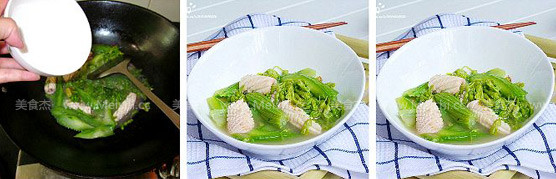 Night Orchid Loofah Soup with Fresh Squid recipe