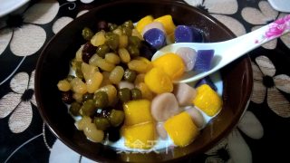 Coconut Milk Honey Bean Taro Balls recipe