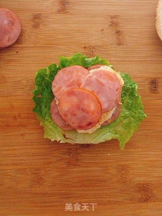 Lazy Ham and Egg Burger recipe