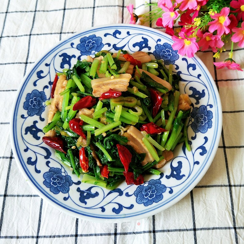 Stir-fried Pork with Moss recipe