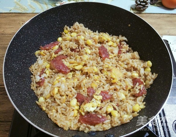 Fried Rice with Sausage and Soy Sauce recipe